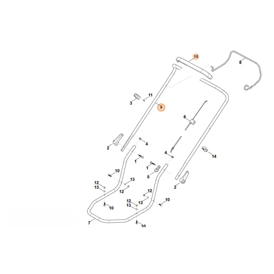 STIHL  Górna część uchwytu kierującego 6357 780 3031